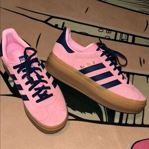 Adidas Gazelle Pink and Navy Women's Shoes🩷